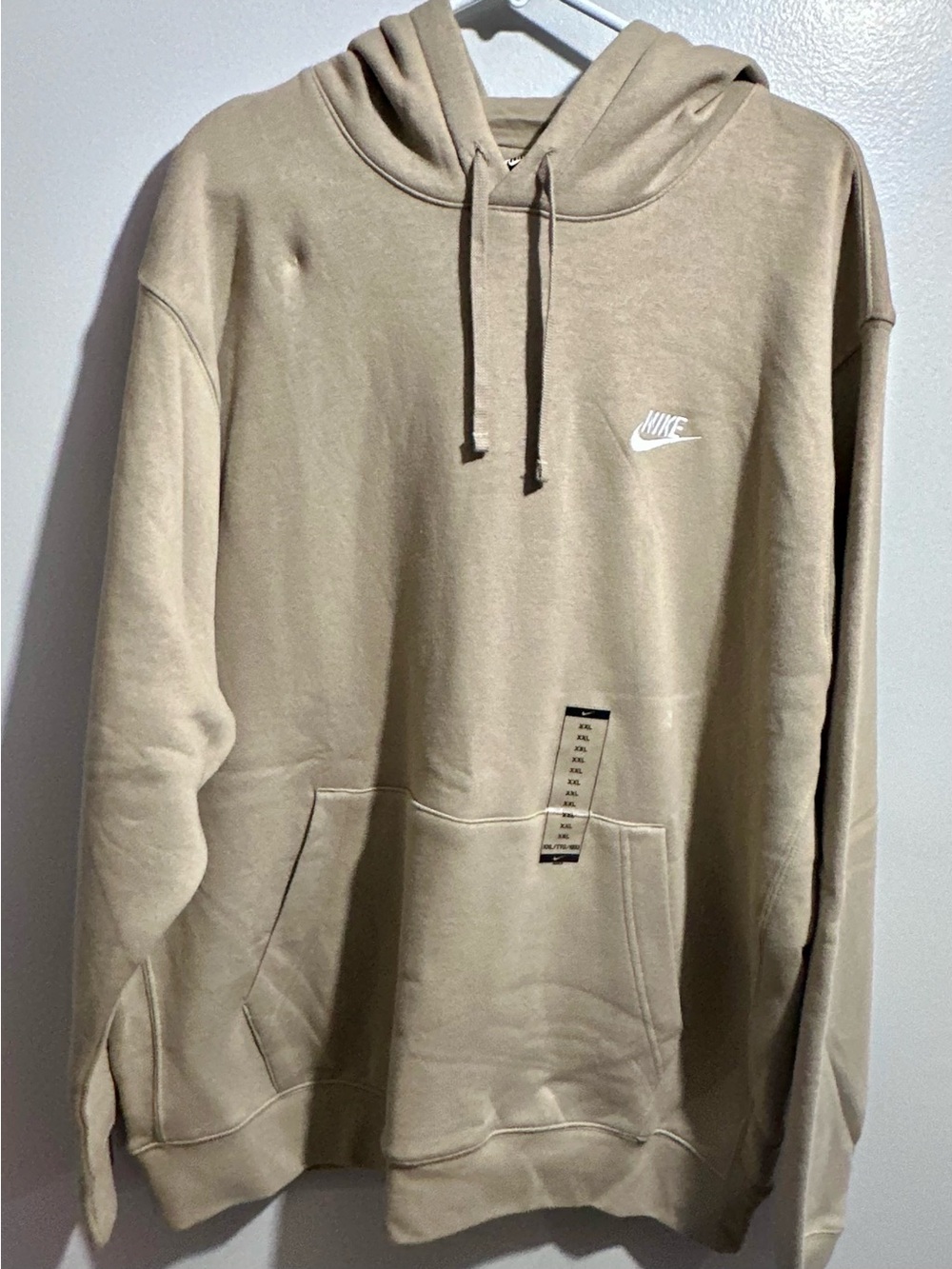 Nike Men’s Beige Pullover Hoodie Size XXL (1271)